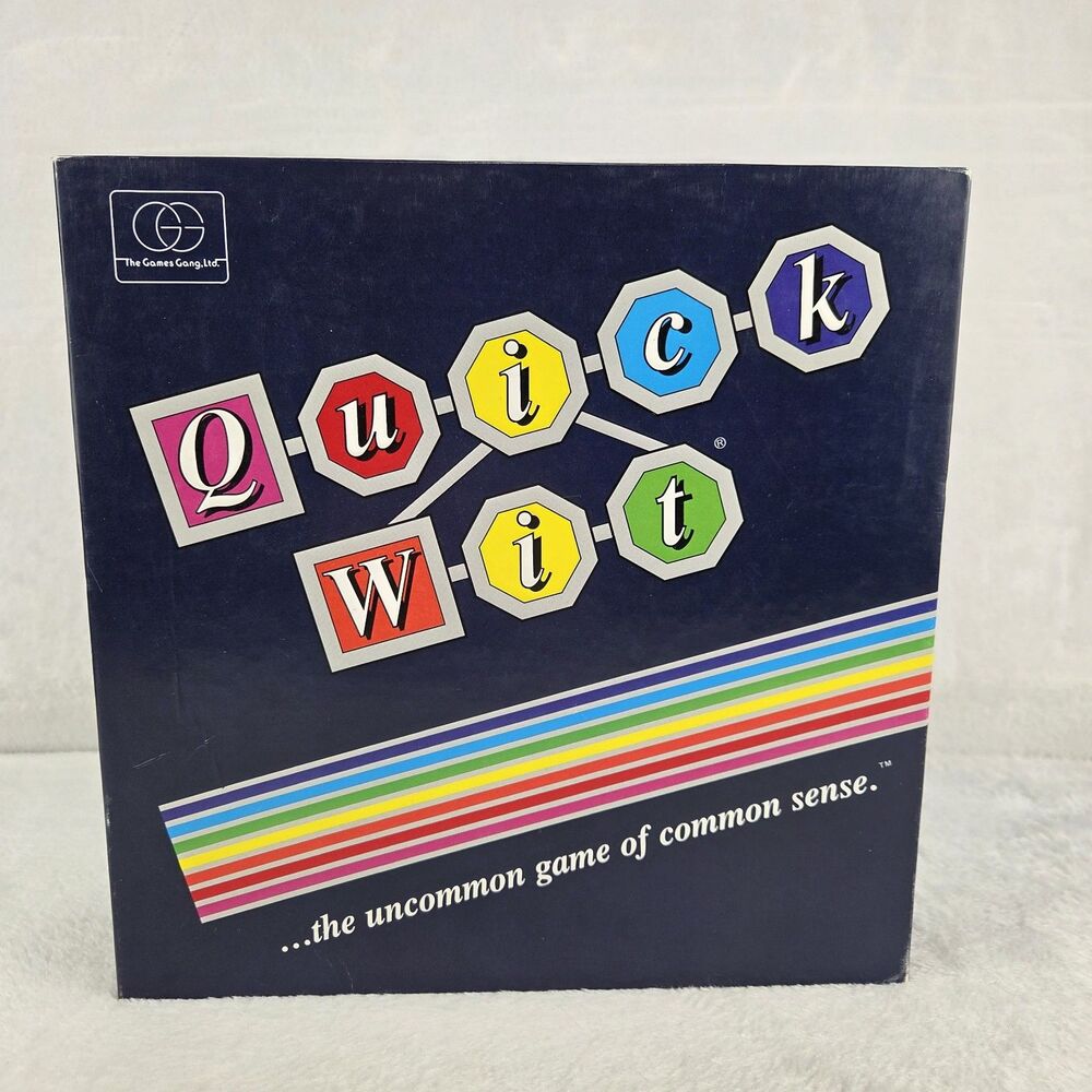 Vintage Quick Wit Board Game 1987 The Games Gang Complete Excellent